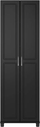 SystemBuild Evolution Kendall 24" Engineered Wood Utility Storage Cabinet Black by CozyNest Decor