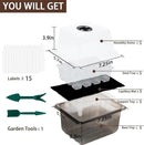 Seed Starter Trays Self-Watering - Kit with Humidity Dome, 5-Pack 60-Cell Plant Seedling Tray,Reusable Germination Trays for Indoor Gardening Seeds Growing Starting by GreenHaven Gardens