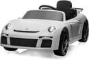 Licensed RUF CTR3 12V Kids Electric Car with Parent Remote Control, 2 Motors, 3 Speeds, LED Lights, MP3 Player | Battery Powered Ride-On Toy for Kids to Drive - White by TinyTreasures Baby Boutique