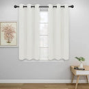 Easy-Going Blackout Curtains for Bedroom, Solid Thermal Insulated Grommet and Noise Reduction Window Drapes, Room Darkening Curtains for Living Room, 2 Panels (34x45 in, Ivory) by CozyNest Decor