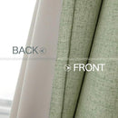 MIULEE Linen Blackout Curtains and Drapes 100% Room Darken Thermal Insulated Grommet Window Panels with Coating 2 PCs W 42 x L 90 inches Sage Green by TinyTreasures Baby Boutique