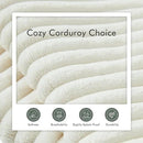 Boneless Cloud Couch Sofa for Living Room, 112" 3 Seater Beige Modern Lounge Sleeper Couch, No Assemble, Cordury Compression Upholstered Couches by CozyNest Decor
