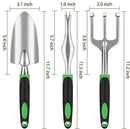 Garden Hand Tools Set,3PCS Aluminum Heavy Duty Gardening Tool Set,Weeding Tools Gardening,Soil Scoop,Hand Rake,Weeder,Non-Slip Rubber Grip, Ideal for transplanting, Weeding, Digging and Planting by GreenHaven Gardens