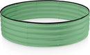Round Galvanized Raised Garden Bed // 4×4×1 ft Galvanized Raised Garden Beds Outdoor for Gardening, Vegetables, Flowers // Patented Tool-Free Design Round Planter (Light Green) by GreenHaven Gardens