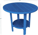 Phat Tommy Round Poly Resin Outdoor Patio Dining Table, All Weather Poly Patio Outdoor Furniture, Blue by GreenHaven Gardens