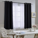NICETOWN Window Curtains Blackout Drapes - Black Energy Saving Blackout Draperies for Bedroom/Living Room (2 Panels, 52 inches Wide by 45 inches Long) by TinyTreasures Baby Boutique