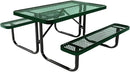 Coated Outdoor Furniture Heavy-Duty Portable Outdoor Kids Table, Expanded Metal Kids Picnic Table, Commercial-Grade Picnic Table, Made in America (4ft Rectangular, Childrens, Green) by GreenHaven Gardens