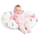 Little Grape Land Nursing Pillow for Infants, Breastfeeding Pillows, Baby Support Pillow for Nursing, Bottle Feeding, Tummy Time with Machine Washable Cover & Breathable Filling (Rabbit) by TinyTreasures Baby Boutique