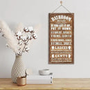 Rustic Western Bathroom Decor - Funny Wall Signs, Farmhouse Country Rules Wall Decor I1 by CozyNest Decor