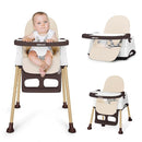 3 in 1 High Chairs for Babies and Toddlers, Convertible High Chair, High Chair with Foot Rest and Double Tray, Easy to Clean, Compact and Versatile, Perfect for Growing Kids, Cream by TinyTreasures Baby Boutique