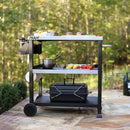 NUUK Three-Shelf Movable Outdoor Dining Cart Table, 20" x 32" NSF Stainless Steel Commercial Multifunctional Heavy Duty Kitchen Food Prep Worktable on Wheels by CozyNest Decor