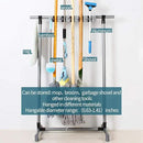 Broom Mop Holder Floor-Mounted mop Rack Cleaning Tool storage for laundry room closet organizer (6racks) by CozyNest Decor