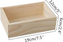 7.5" × 5" × 2.4" Wood Succulent Planter Plant Container Box Window Boxes Rectangular Flower Bed Pot Storage Box for Indoor Outdoor Home Venue Decor by GreenHaven Gardens