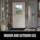 GORILLA GRIP 100% Waterproof All-Season WeatherMax Doormat 35x23, US Designed Natural Rubber, Stain and Fade Resistant, Low Profile Indoor Outdoor Door Mats, Easy Clean Patio Mat, Black Welcome by CozyNest Decor