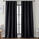Simplebrand Ava Halloween Black Blackout Curtains for Bedroom 96 Inches Long 2 Panels, Solid Thermal Insulated, Energy Saving Living Room Window Treatment Curtains Blackout Drapes, W50 x L96 Inch by TinyTreasures Baby Boutique