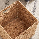 12 x 12in Water Hyacinth Storage Baskets, Wicker Storage Baskets for Shelves, Woven Baskets for Storage, Wicker Storage Basket for Bedroom, Living Room, Nursery Room (Natural 6 Packs 12x12in) by GreenHaven Gardens