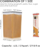 Vtopmart Extra Large Tall Airtight Food Storage Containers, 4 Pieces 5.9qt/6.5L Plastic PBA Free Kitchen Pantry Canister for Spaghetti, Flour and Baking Supplies, with 24 Labels, Black by CozyNest Decor