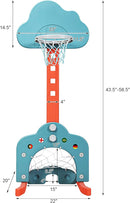 Costzon Kids Basketball Hoop, Toddler Sports Activity Center w/ 5 Adjustable Height Levels, Basketball Soccer Golf Game Set, Indoor Outdoor Basketball Hoop Set Gift for Baby Infant by TinyTreasures Baby Boutique