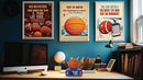 LEXiBOOK - Basketball - Basketball Nightlight Alarm Clock, Sounds and Melodies, LCD Backlit Screen, Luminous, Snooze, Blue/Orange, RL800BA by TinyTreasures Baby Boutique