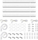 Barrina Grow Lights for Indoor Plants, 5000K White Full Spectrum Grow Light, 1ft Plant Growing Lamp, T5 Grow Light Strip, Plug and Play, 4-Pack by GreenHaven Gardens