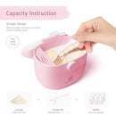 Termichy Baby Formula Dispenser, Portable Milk Powder Dispenser Container with Carry Handle and Scoop for Travel Outdoor Activities with Baby Infant, 8.8OZ, 0.55LB, 250g (Light Pink) by TinyTreasures Baby Boutique
