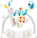 Koty Car Seat Toys, Infant Spiral Plush Toys, Baby Stroller Toys Hanging Crib Activity Toy for CarSeat Crib Bed Stroller, Rabbit Hanging Rattle Gifts for Babies 0-6 Months（Rabbit） by TinyTreasures Baby Boutique
