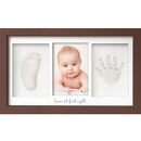 Baby Hand and Footprint Kit - Clay Handprint Keepsake Frame, Newborn Nursery Picture Frame, Personalized New Mom Gifts for Baby Shower & Registry (Cedar) by TinyTreasures Baby Boutique