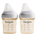 hegen Baby Bottles - Anti Colic Baby Bottles Wide Neck - Breastfeeding System 5 oz with Slow Flow Teats (2 Pack) by TinyTreasures Baby Boutique