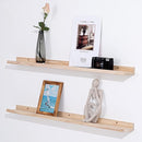 AZSKY 48 Inch Long Narrow Floating Shelves for Wall Storage Rustic Natural Wood Wall Shelf for Wall Décor Wall Bookshelf for Kids Room Picture Ledge Shelf a Set of 3 by TinyTreasures Baby Boutique