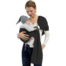 Baby Wrap Ring Sling 7-35 lbs, Baby Sling Carrier for Newborn, Toddler, Infant Holder, Lightweight Baby Carrier Wraps, Black by TinyTreasures Baby Boutique