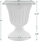 PL00BK Classic Traditional Plastic Urn Planter, Black by GreenHaven Gardens