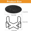 Drink Coasters with Holder Absorbent Ceramic Coasters Set of 6 Black Marble Style, 4 Inches Suitable for Kinds of Cups and Outdoor Picnic by CozyNest Decor