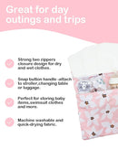ALVABABY 3 Cloth Diaper Wet Dry Bags Waterproof Reusable with Two Zippered Pockets Travel Beach Pool Daycare Soiled Baby Items Yoga Gym Bag for Swimsuits or Wet Clothes Small Medium Large 3L-ZM26 by TinyTreasures Baby Boutique