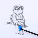 Winlyn 24 Sets Owl Suncatchers Ornaments Decorations DIY Window Paint Art Suncatchers Owl Craft Kits Sun Catchers for Kids Home Classroom Winter Holiday Season Fall Christmas Activities Party Favors by GreenHaven Gardens