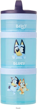 Whiskware Bluey Stackable Snack Containers for Babies, Toddlers, and Kids, 3 Stackable Snack Cups for School and Travel, Cupholder Friendly, Bluey and Bingo! Let’s Do This! by TinyTreasures Baby Boutique