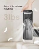 Fan for Bedroom, 13" Tower Fan with Remote, 4 Modes 4 Speeds Max 24ft/s, 70° Oscillating Desk Fan, 12H Timer Portable Fans, Cooling Fans for Office, Home by CozyNest Decor