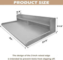 Royxen Laundry Countertop with 2-Tier Shelf Universal Fit, Washer and Dryer Countertop with Storage Space, Shelf Height 11.5 Inches, Solid Wood, Grey by CozyNest Decor