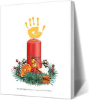 SHLINCO Handprint Keepsake DIY Kit, Baby's First Holiday Keepsake, Candle Winter Decoration, Kids Family Footprint Art, 7.8x9.8 Inch Canvas, Suitable for Desktop Wall Ornaments by TinyTreasures Baby Boutique