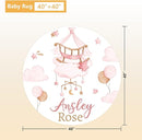 Custom Crib Bedding Set, 5 Pcs Customized Baby Crib Set with Name, Soft Double Layer Nursery Baby Bedding Set for Girls Boys, Personalized for Infants Toddlers, Pink Moon Bear by TinyTreasures Baby Boutique