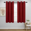 Easy-Going Blackout Curtains for Bedroom, Solid Thermal Insulated Grommet and Noise Reduction Window Drapes, Room Darkening Curtains for Living Room, 2 Panels (42x54 in, Christmas Red) by CozyNest Decor