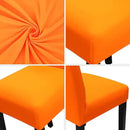 JQinHome Dining Chair Slipcover, High Stretch Removable Washable Chair Seat Protector Cover Set of 4,Chair Covers for Halloween Dining Room, Kitchen,Home Party,Wedding Ceremony(Orange, 4PC) by CozyNest Decor