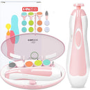 FANSIDI Baby Nail File Electric Nail Trimmer Safe Baby Nail Clippers Manicure Set with 10 Grinding Heads 8 Sandpapers, Trim Polish Groom for Newborn Infant Toddler or Adult Toes Fingernails Care, Pink by TinyTreasures Baby Boutique