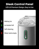 Silonn Nugget Ice Maker Countertop, Pellet Ice Machine with Self-Cleaning Function, Sonic Ice Maker Produces 33lbs of Chewable Ice in 24 Hours, Ideal for Home Kitchen and Office, Stainless Steel by CozyNest Decor