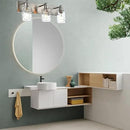 BONLICHT Bathroom Vanity Light Fixtures 3 Lights Modern Wall Sconce Brushed Nickel with Metal Base and Hammered Glass Shade, Industrial Farmhouse Bath Wall Lights for Hallway Kitchen Bedroom by CozyNest Decor