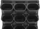 12Pieces 3-Pot Wall Planter Vertical Garden Plant Walls Wall Mounted Vertical Planter with Water-Storage Layer Stackable Wall-Mounted Flower Pot for Gardens, Balconies 180.78lbs Total Capacity (Black) by CozyNest Decor