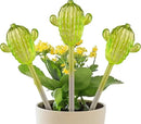 Ahhute Self Watering Globes Cactus Shape, Glass Plant Watering Globes, Self Watering Planter Insert, Cacti Plant Watering Devices, Automatic Plant Waterer Indoor, Watering Bulbs, 3 Pack by GreenHaven Gardens