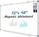 H-Qprobd 6'x4' Large Magnetic White Board Dry Erase Whiteboard with Aluminum Frame, 72"X48" Hanging White Boards for Wall with Long Pen Tray, Presentation Board for Office Classroom Home by TinyTreasures Baby Boutique
