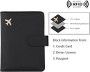 Melsbrinna Rfid Passport Holder for Travel women/Men, Cute Passport Wallet Rfid Blocking Card Slots, Rfid Passport Cover/CaseTravel Wallet, Passport Book Holder (1, Black) by TinyTreasures Baby Boutique