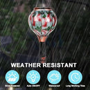 2PC Hot Air Balloon Solar Lantern with 2PC Shepherd Hook, Flickering Flame Hanging Solar Lanterns Outdoor Lights Waterproof Lanterns for Garden Patio Yard Party Decor (Hummingbirds & Flowers) by GreenHaven Gardens