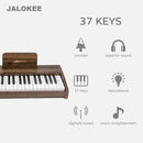 Kids Piano Keyboard, Digital Piano for Kids, Music Educational Instrument Toy, Wood Toy for 3+ Girls and Boys (Walnut, 37 Keys) by TinyTreasures Baby Boutique